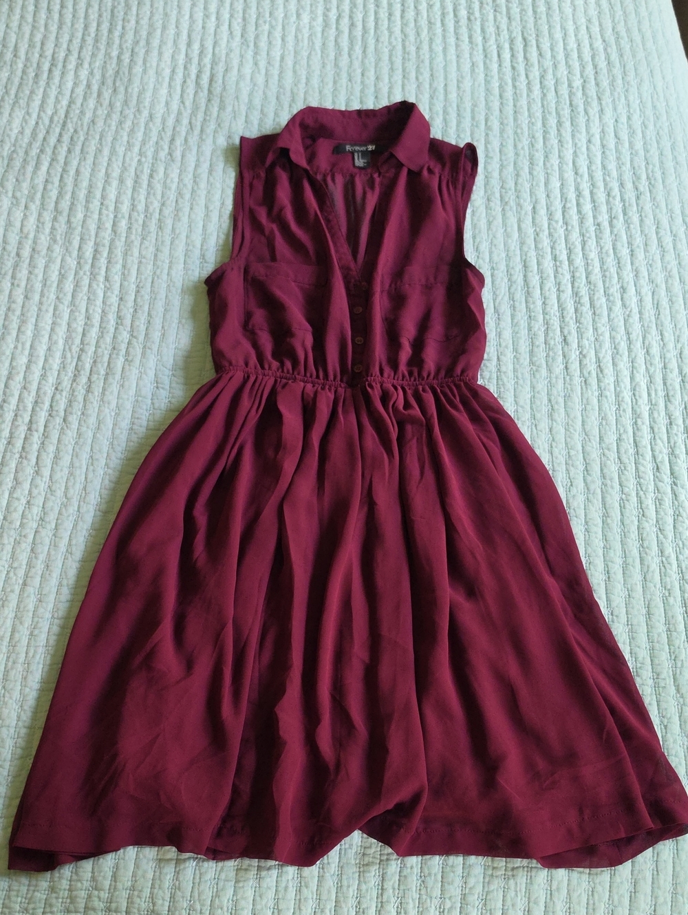 Burgundy Forever 21 Dress S